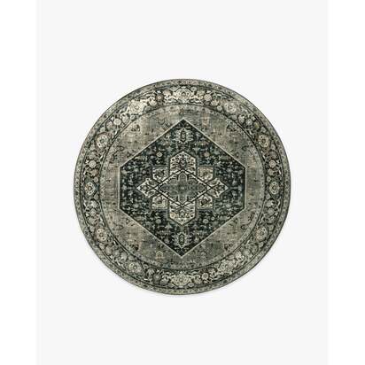 Santiago Soft Black Rug - 185 Round cm - All-In-One Rug