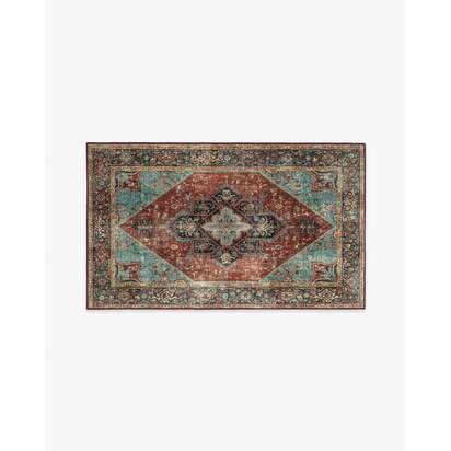 Santiago Crimson & Light Blue Rug - 90 x 150 cm - All-In-One Rug