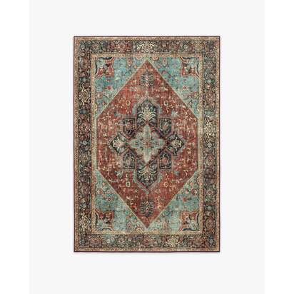 Santiago Crimson & Light Blue Rug - 120 x 185 cm - All-In-One Rug