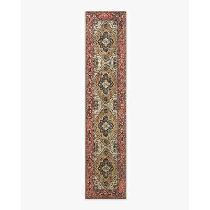 Santiago Camel & Scarlet Rug - 75 x 365 cm - All-In-One Rug