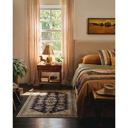Pradera Tan & Soft Black Rug - 75 x 305 cm - All-In-One Rug