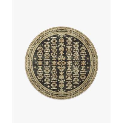 Pradera Tan & Soft Black Rug - 185 Round cm - All-In-One Rug