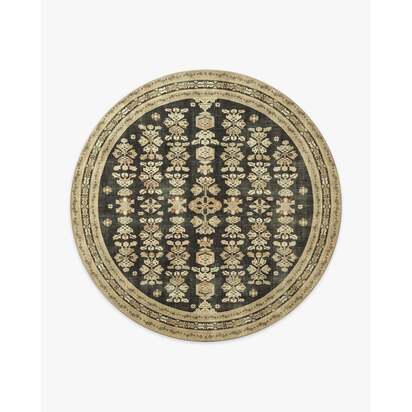 Pradera Tan & Soft Black Rug - 245 Round cm - All-In-One Rug