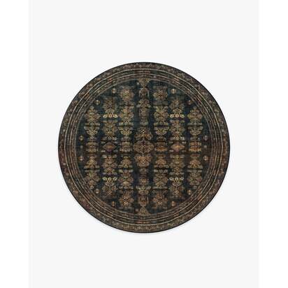 Pradera Soft Black & Brown Rug - 185 Round cm - All-In-One Rug