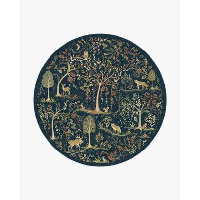 Wilder Blue Multicolour Rug - 245 Round cm - All-In-One Rug