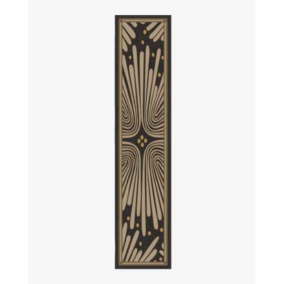 Gatsby Black & Gold Rug by Jonathan Adler - 75 x 365 cm - All-In-One Rug
