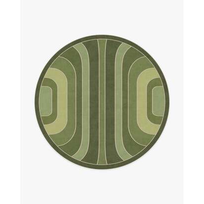 Paradox Green Rug by Jonathan Adler - 245 Round cm - All-In-One Rug