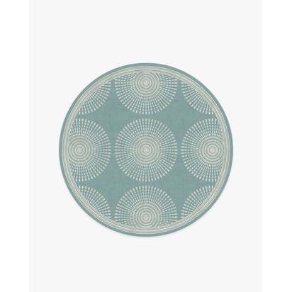 Santorini Blue Rug by Jonathan Adler - 185 Round cm - All-In-One Rug