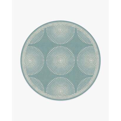 Santorini Blue Rug by Jonathan Adler - 245 Round cm - All-In-One Rug