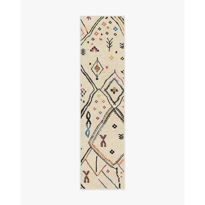 Pamir Ivory Multicolour Rug - 75 x 305 cm - All-In-One Rug