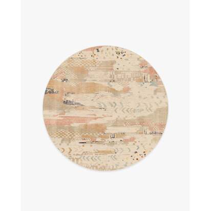 Gaia Ivory Multicolour Rug - 185 Round cm - All-In-One Rug