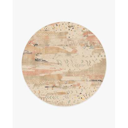 Gaia Ivory Multicolour Rug - 245 Round cm - All-In-One Rug