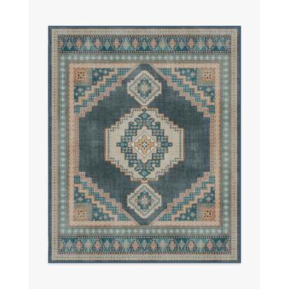 Rayne Soft Navy Rug - 90 x 150 cm - All-In-One Rug
