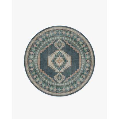 Rayne Soft Navy Rug - 185 Round cm - All-In-One Rug