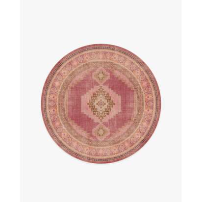 Rayne Pink & Orange Rug - 185 Round cm - All-In-One Rug
