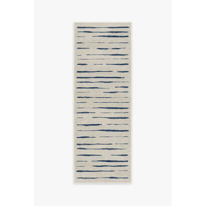 Talas Stripe Indigo Rug - 75 x 215 cm - All-In-One Rug