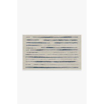 Talas Stripe Indigo Rug - 90 x 150 cm - All-In-One Rug
