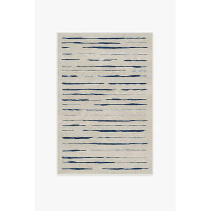 Talas Stripe Indigo Rug - 120 x 185 cm - All-In-One Rug