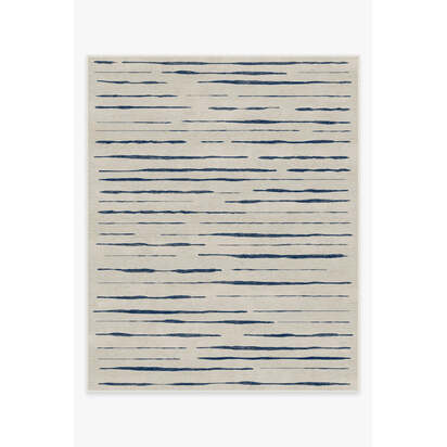 Talas Stripe Indigo Rug - 245 x 305 cm - All-In-One Rug
