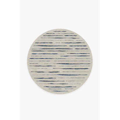 Talas Stripe Indigo Rug - 185 Round cm - All-In-One Rug