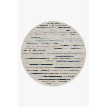 Talas Stripe Indigo Rug - 245 Round cm - All-In-One Rug