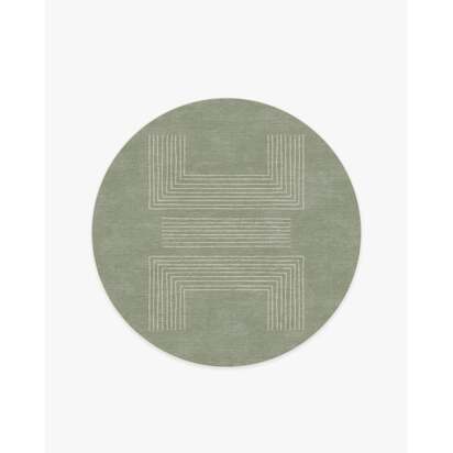 Valencia Sage Green Rug - 185 Round cm - All-In-One Rug