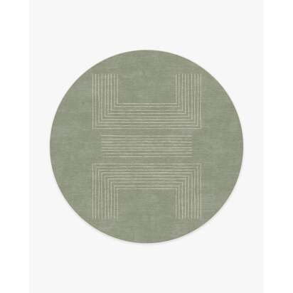 Valencia Sage Green Rug - 245 Round cm - All-In-One Rug