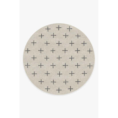 Crosby Birch & Charcoal Rug - 245 Round cm - All-In-One Rug