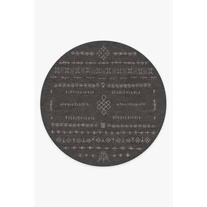 Astrid Soft Black Rug - 245 Round cm - All-In-One Rug