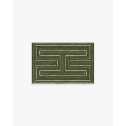 Labyrinth Fern Green Rug by Jonathan Adler - 60 x 90 cm - All-In-One Rug