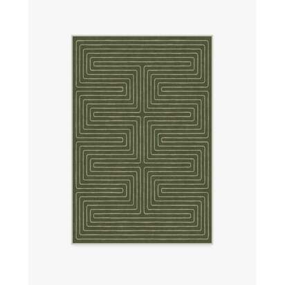 Labyrinth Fern Green Rug by Jonathan Adler - 120 x 185 cm - All-In-One Rug
