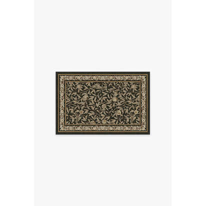 Bird & Pomegranate Soft Black Rug by Morris & Co. - 60 x 90 cm - All-In-One Rug