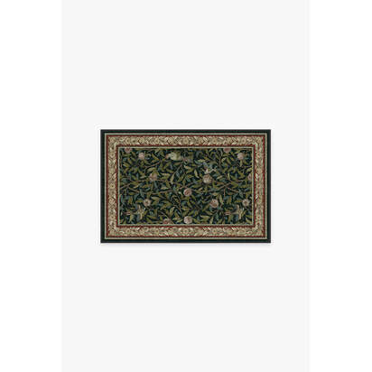 Bird & Pomegranate Teal Green Rug by Morris & Co. - 60 x 90 cm - All-In-One Rug