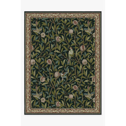 Bird & Pomegranate Teal Green Rug by Morris & Co. - 275 x 365 cm - All-In-One Rug