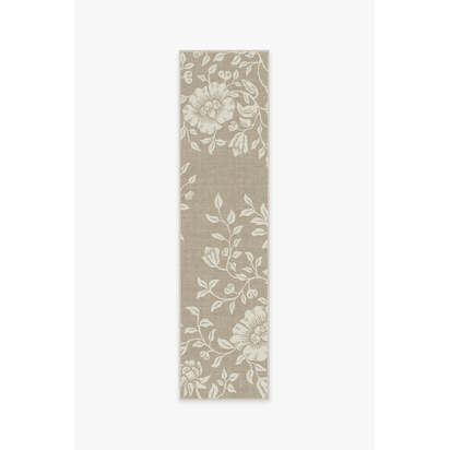 Mallow Flower Natural Stone Rug by Morris & Co. - 75 x 305 cm - All-In-One Rug