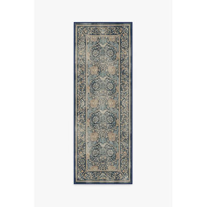 Honeysuckle & Tulip Indigo Rug by Morris & Co. - 75 x 215 cm - All-In-One Rug