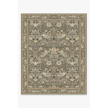 Strawberry Thief Stone Gold Rug by Morris & Co. - 245 x 305 cm - All-In-One Rug