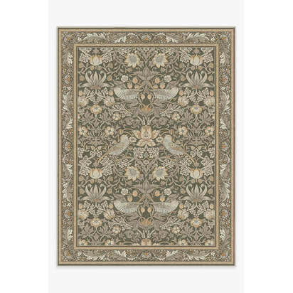 Strawberry Thief Stone Gold Rug by Morris & Co. - 275 x 365 cm - All-In-One Rug