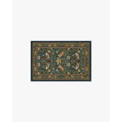 Strawberry Thief Indigo Rug by Morris & Co. - 60 x 90 cm - All-In-One Rug