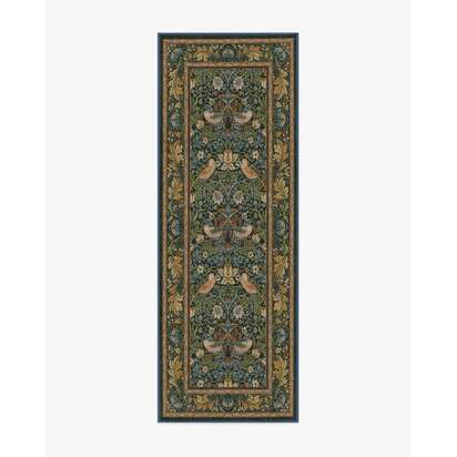 Strawberry Thief Indigo Rug by Morris & Co. - 75 x 215 cm - All-In-One Rug