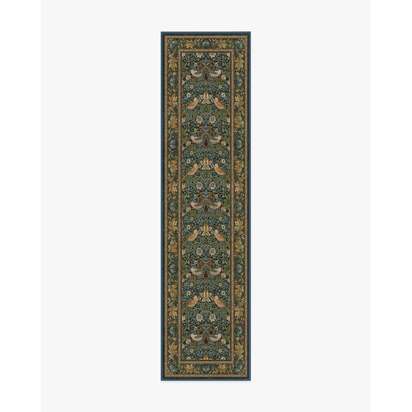 Strawberry Thief Indigo Rug by Morris & Co. - 75 x 305 cm - All-In-One Rug