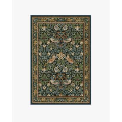 Strawberry Thief Indigo Rug by Morris & Co. - 120 x 185 cm - All-In-One Rug