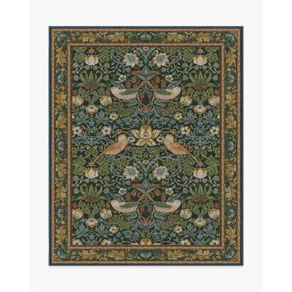 Strawberry Thief Indigo Rug by Morris & Co. - 245 x 305 cm - All-In-One Rug
