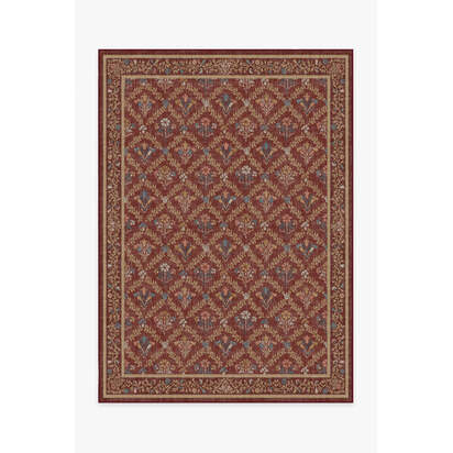Bellflowers Amber Red Rug by Morris & Co. - 150 x 215 cm - All-In-One Rug