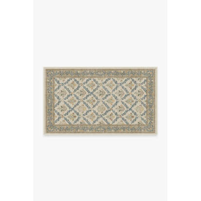 Bellflowers Ivory & Gold Rug by Morris & Co. - 75 x 215 cm - All-In-One Rug