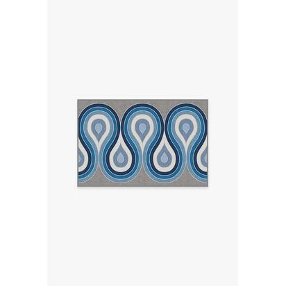 Milano Blue Steel Rug by Jonathan Adler - 60 x 90 cm - All-In-One Rug