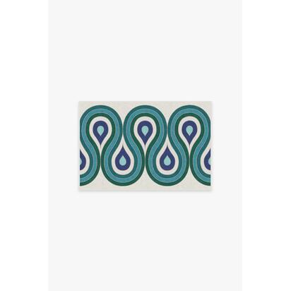 Milano Peacock Rug by Jonathan Adler - 60 x 90 cm - All-In-One Rug