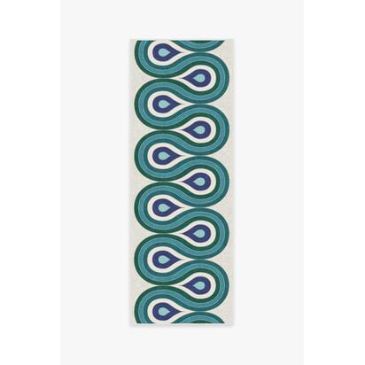 Milano Peacock Rug by Jonathan Adler - 75 x 215 cm - All-In-One Rug