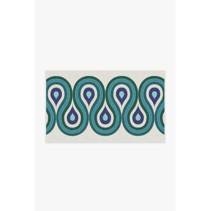 Milano Peacock Rug by Jonathan Adler - 90 x 150 cm - All-In-One Rug