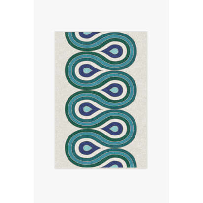 Milano Peacock Rug by Jonathan Adler - 120 x 185 cm - All-In-One Rug